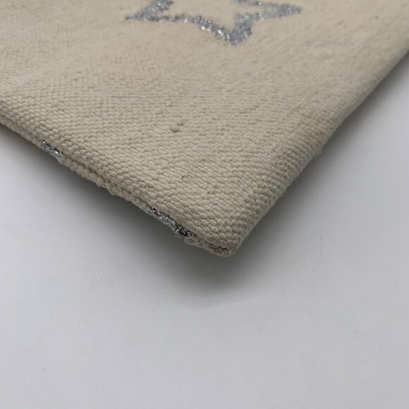 WKND WYFR Ivory Canvas and Silver Star Convertible Clutch - Picture 7 of 10